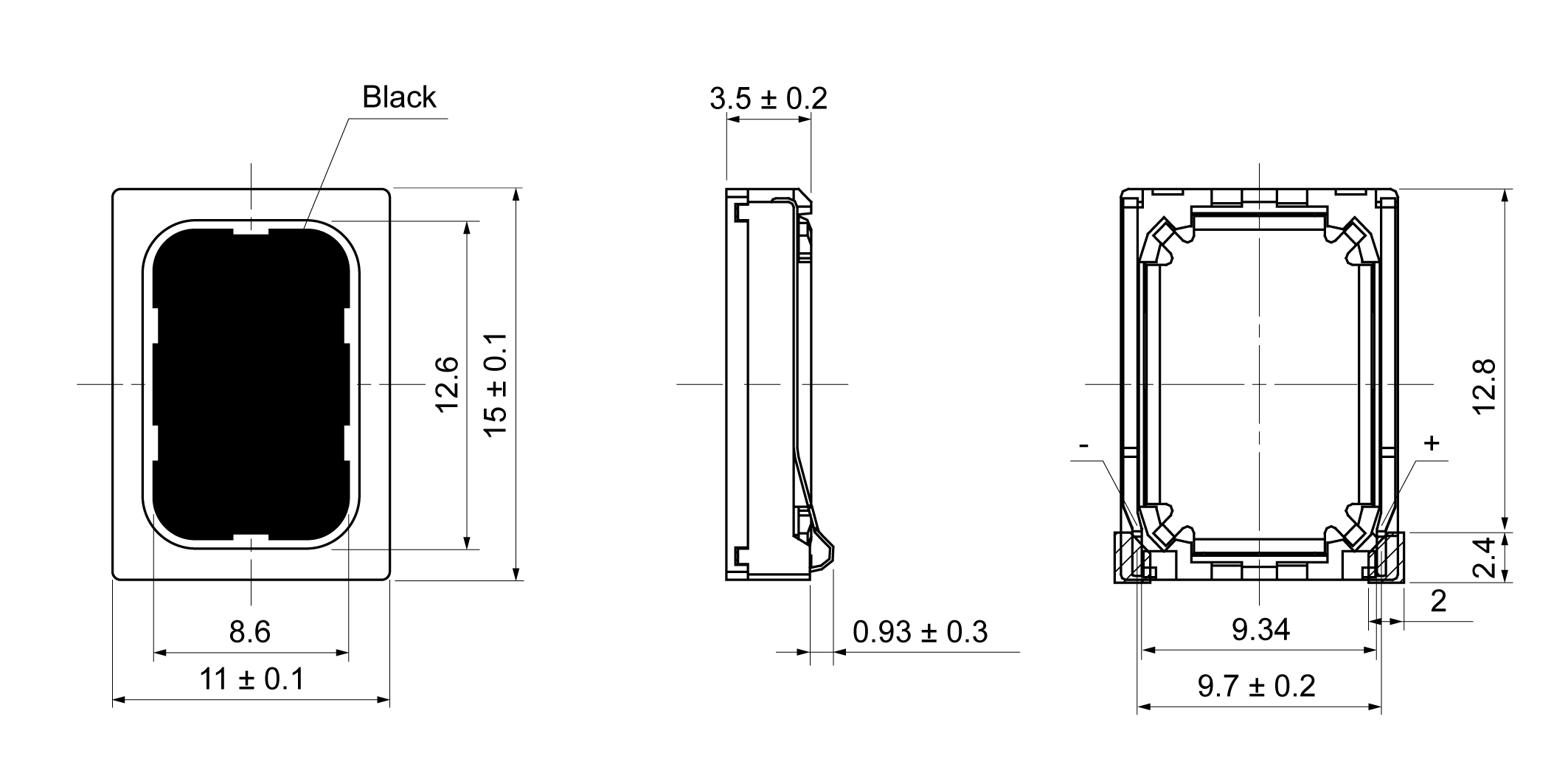 OSR1511EC-3.5TB1.0W8A-R Mechanical Drawing